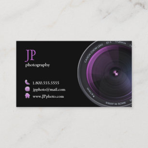 Professionele fotograaf cameralens visitekaartje