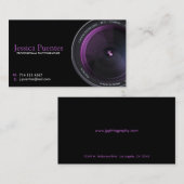 Professionele fotograaf cameralens visitekaartje (Voorkant / Achterkant)