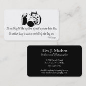 Professionele fotograaf Citaat Visitekaartje D2 (Voorkant / Achterkant)