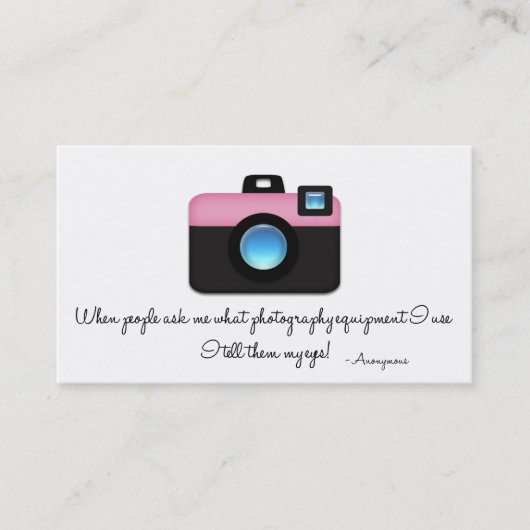 Professionele fotograaf Citaat Visitekaartje D3 (Voorkant)