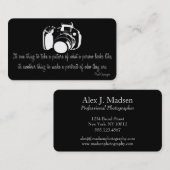 Professionele fotograaf Citaat Visitekaartje D3 (Voorkant / Achterkant)