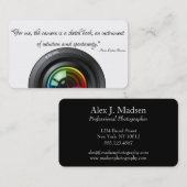 Professionele fotograaf Citaat Visitekaartjes (Voorkant / Achterkant)