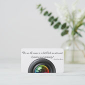 Professionele fotograaf Citaat Visitekaartjes (Staand voorkant)