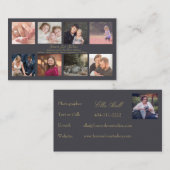 Professionele fotograaf donker - 8 fotodesign visitekaartje (Voorkant / Achterkant)