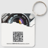 Professionele fotograaf Hartelijk dank! Zwart & Wi Sleutelhanger (Achterkant)