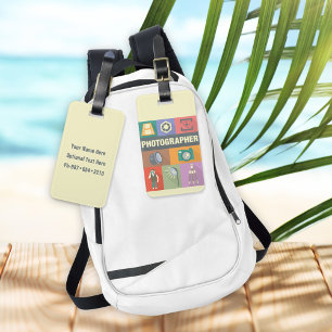 Professionele fotograaf Iconisch ontworpen Bagagelabel