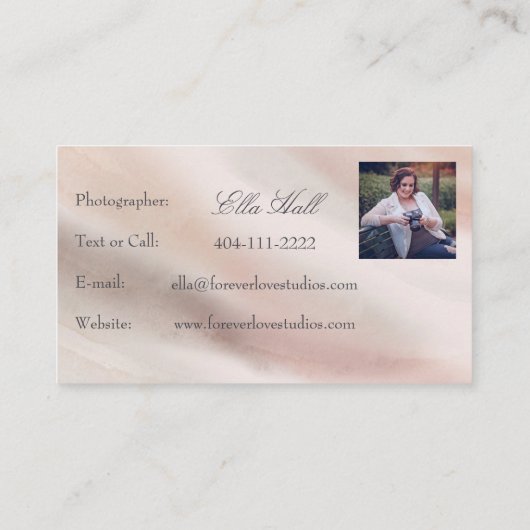 Professionele fotograaf Marmer - 8 fotodesign Visitekaartje (Achterkant)