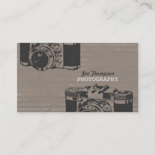  professionele fotograaf met Retro Camera Visitekaartje