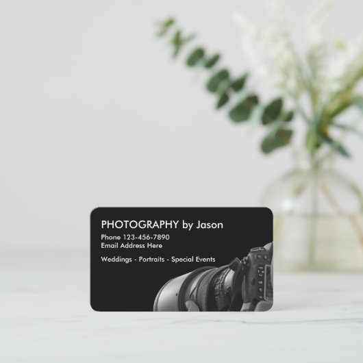 Professionele fotograaf Modern design Visitekaartje (Staand voorkant)