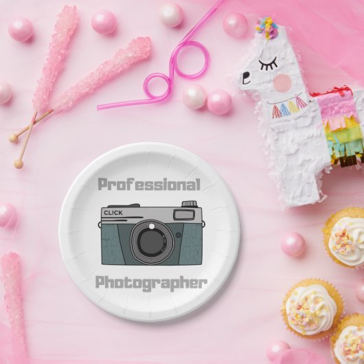 Professionele fotograaf papieren bordje (Feest)