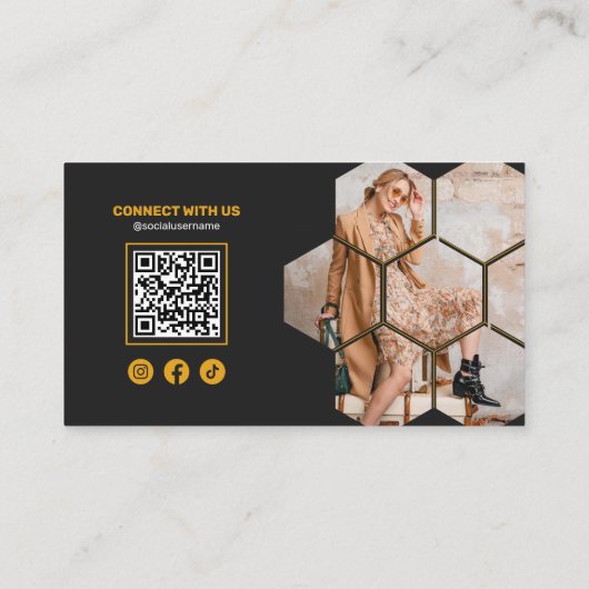 Professionele fotograaf QR Code Fotografie Visitekaartje (Achterkant)