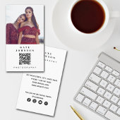 Professionele fotograaf QR-code Sociale media Visitekaartje