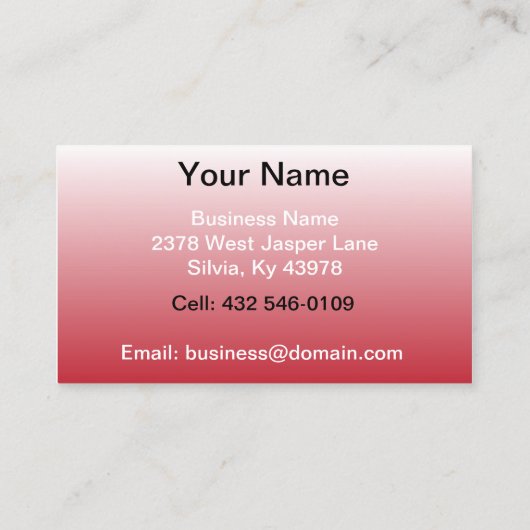 Professionele fotograaf - rood visitekaartje (Achterkant)