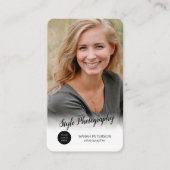Professionele fotograaf trendy moderne foto visitekaartje (Voorkant)