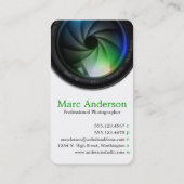 Professionele fotograaf Verticaal Visitekaartje (Achterkant)