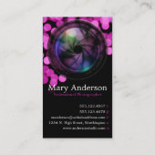 Professionele fotograaf Verticaal Visitekaartje b (Achterkant)