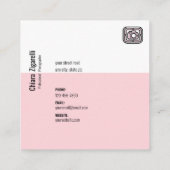 Professionele fotograaf vierkante visitekaartje (Achterkant)