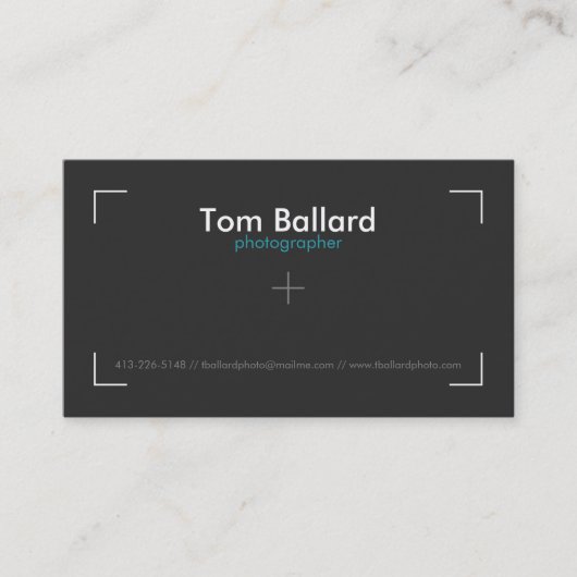 Professionele fotograaf Visitekaartje (Voorkant)