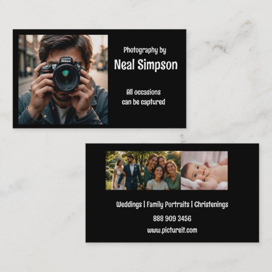 Professionele fotograaf visitekaartje (Voorkant / Achterkant)