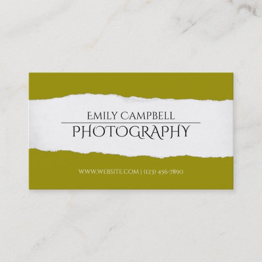 Professionele fotograaf Visitekaartje (Voorkant)