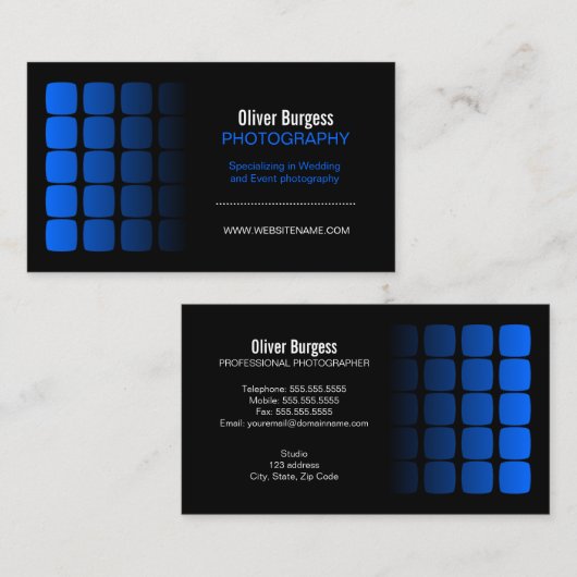 Professionele fotograaf visitekaartje (Voorkant / Achterkant)
