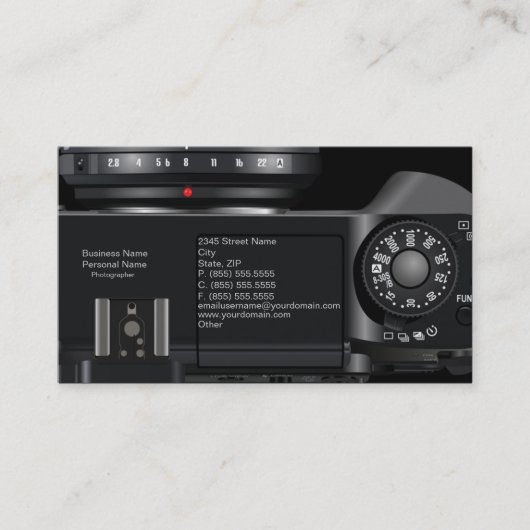 Professionele fotograaf Visitekaartje (Voorkant)