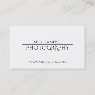 Professionele fotograaf Visitekaartje