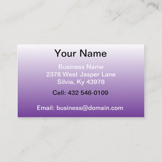 Professionele fotograaf visitekaartje (Achterkant)