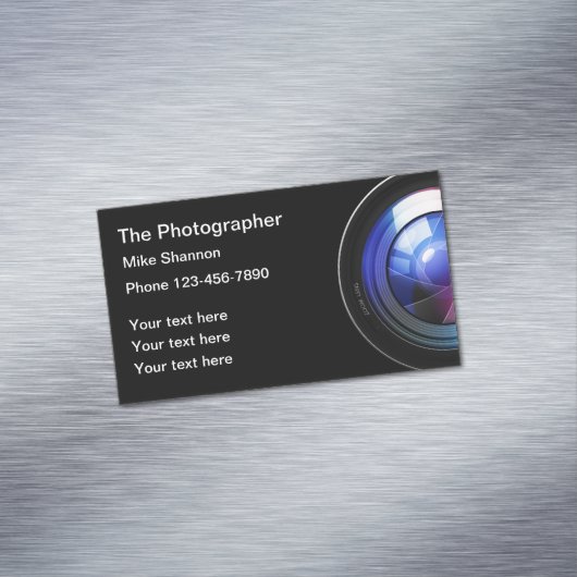 Professionele Fotograaf Visitekaartje magneten (Voorbeeld)