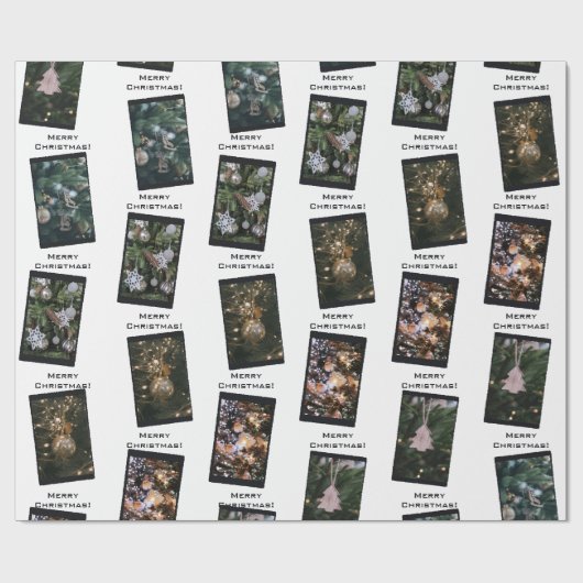 Professionele fotograaf, vrolijk kerstfeest! cadeaupapier (Vlak)