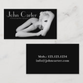 Professionele fotograaf Woman Model Black Visitekaartje (Voorkant / Achterkant)