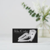 Professionele fotograaf Woman Model Black Visitekaartje (Staand voorkant)