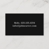 Professionele fotograaf Woman Model Black Visitekaartje (Achterkant)