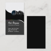 Professionele fotograaf zwarte camera visitekaartje (Voorkant / Achterkant)