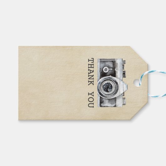 Professionele fotografe camera Hartelijk dank Cadeaulabel (Voorkant (Horizontaal))