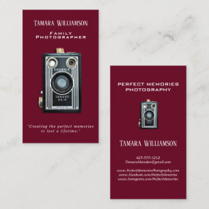 Professionele fotografie  camera Foto Visitekaartje