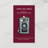 Professionele fotografie  camera Foto Visitekaartje (Voorkant)