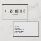 Professionele fotografie Creatief Visitekaartje (Voorkant / Achterkant)