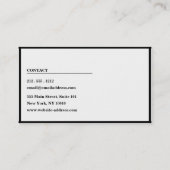 Professionele fotografie Creatief Visitekaartje (Achterkant)