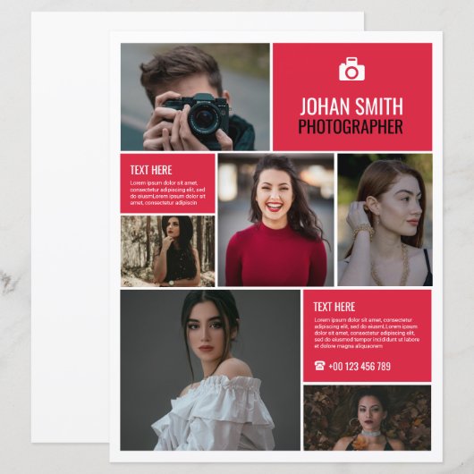 Professionele Fotografie Flyer Sjabloon (Voorkant / Achterkant)