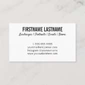 Professionele fotografie Moderne Visitekaartjes (Achterkant)