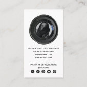 Professionele fotografie - QR-code sociaal mediapi Visitekaartje (Achterkant)