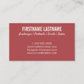 Professionele fotografie Rode Visitekaartjes (Achterkant)