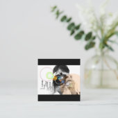 Professionele fotografie vierkante visitekaartje (Staand voorkant)