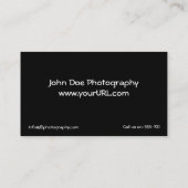 Professionele fotografie-Visitekaartje - beweging Visitekaartje (Achterkant)