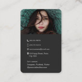 Professionele foto's QR-code Modern stijlvol goud Visitekaartje (Achterkant)