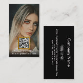 Professionele foto's QR code Modern stijlvol goud Visitekaartje (Voorkant / Achterkant)