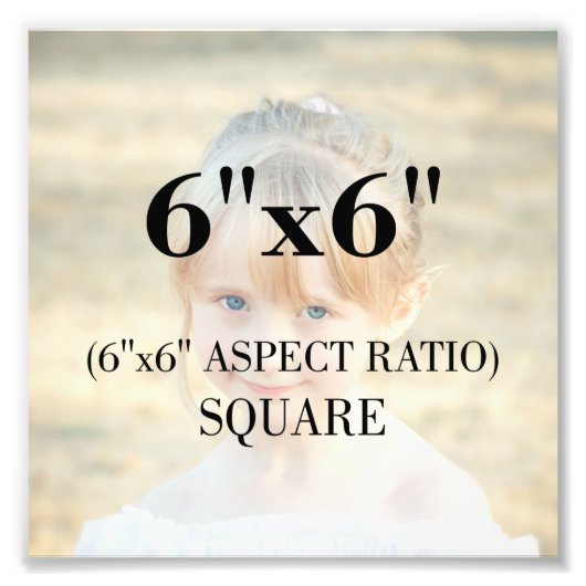 Professionele fotosjabloon 6 x 6 inch vierkant foto afdruk (Voorkant)