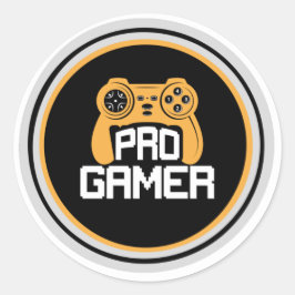 Professionele gamer ronde sticker