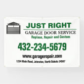 Professionele garagedeurservice spandoek (Horizontaal)